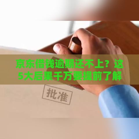 京东借钱逾期还不上？这5大后果千万要提前了解！