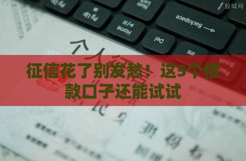 征信花了别发愁！这5个借款口子还能试试