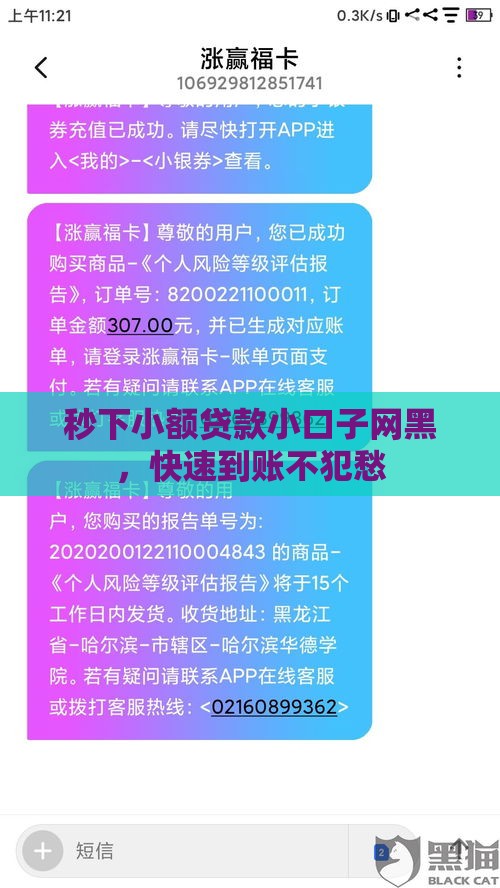 秒下小额贷款小口子网黑，快速到账不犯愁
