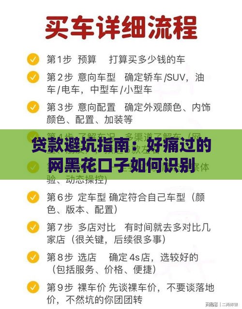 贷款避坑指南：好痛过的网黑花口子如何识别
