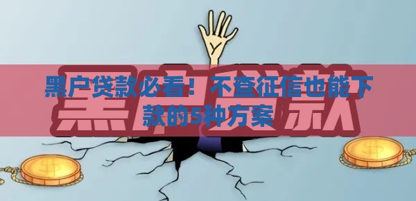 黑户贷款必看！不查征信也能下款的5种方案