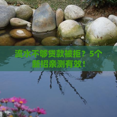 流水不够贷款被拒？5个新招亲测有效！