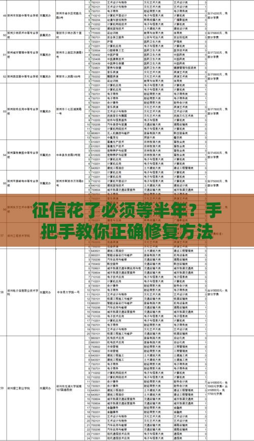 征信花了必须等半年？手把手教你正确修复方法