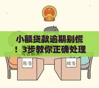 小额贷款逾期别慌！3步教你正确处理，避免影响征信