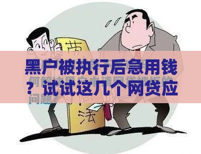 黑户被执行后急用钱？试试这几个网贷应急办法！