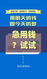 急用钱？试试这个！保单贷款口子app推荐，正规平台快速到账