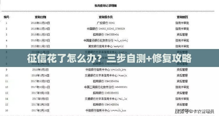 征信花了怎么办？三步自测+修复攻略