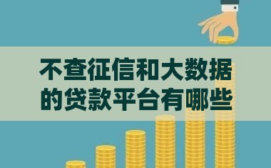 不查征信和大数据的贷款平台有哪些？这些渠道真的靠谱