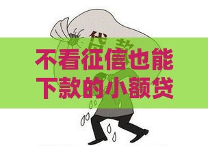 不看征信也能下款的小额贷推荐