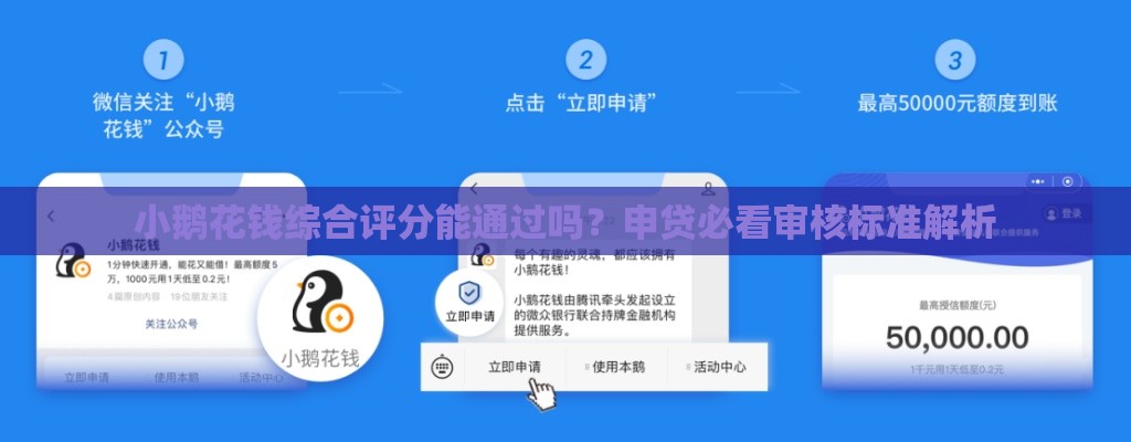 小鹅花钱综合评分能通过吗？申贷必看审核标准解析