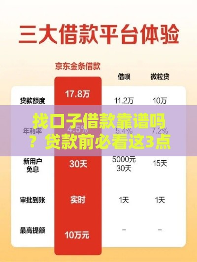 找口子借款靠谱吗？贷款前必看这3点避坑指南