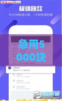 急用5000块？这6个好下款口子亲测有效！