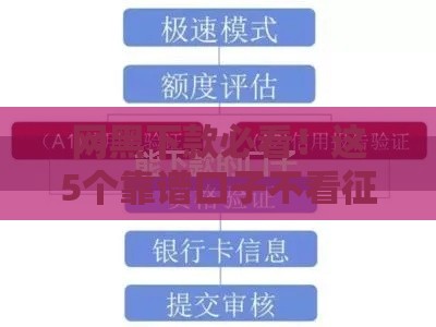 网黑下款必看！这5个靠谱口子不看征信也能申请