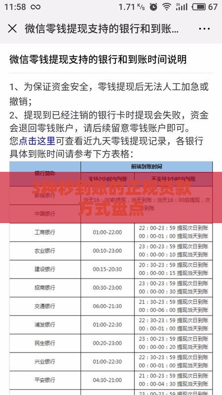 3种秒到账的正规贷款方式盘点