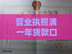 营业执照满一年贷款口子有哪些？这5个平台申请门槛低！