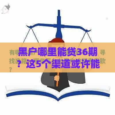 黑户哪里能贷36期？这5个渠道或许能解燃眉之急