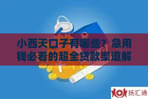 小西天口子有哪些？急用钱必看的超全贷款渠道解析！