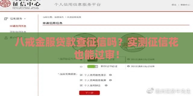 八戒金服贷款查征信吗？实测征信花也能过审！