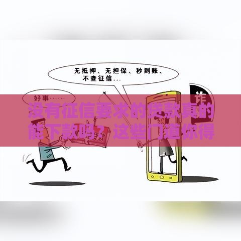 没有征信要求的贷款真的能下款吗？这些门道你得先摸清