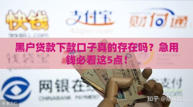 黑户贷款下款口子真的存在吗？急用钱必看这5点！