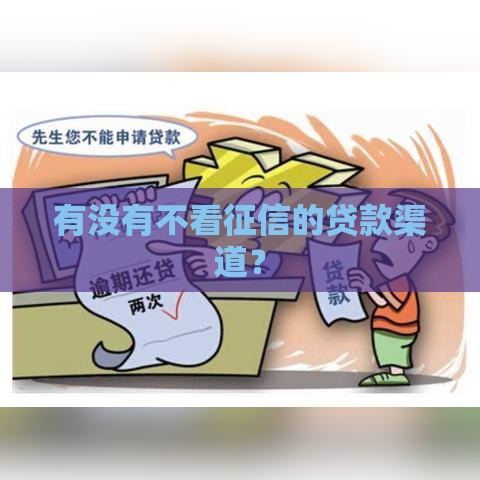 有没有不看征信的贷款渠道？