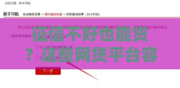 征信不好也能贷？这些网贷平台容易批，申请技巧全在这里！