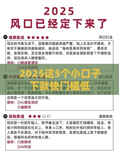 2025这5个小口子下款快门槛低