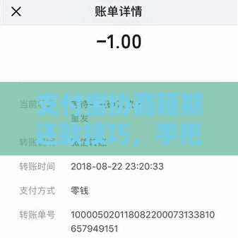 支付宝协商延期还款技巧，手把手教你减轻贷款压力