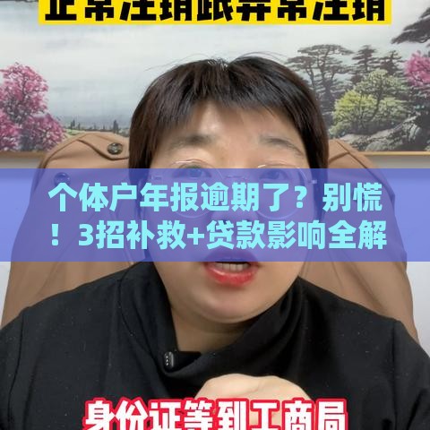 个体户年报逾期了？别慌！3招补救+贷款影响全解析