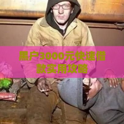 黑户3000元快速借款实用攻略