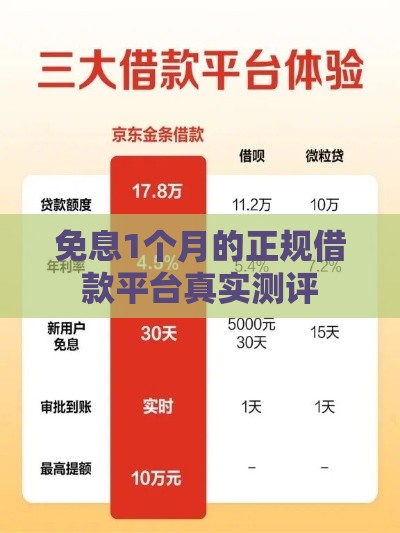 免息1个月的正规借款平台真实测评