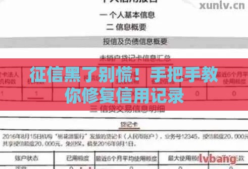 征信黑了别慌！手把手教你修复信用记录
