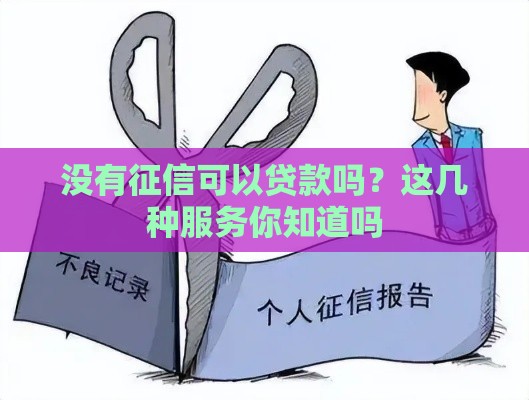 没有征信可以贷款吗？这几种服务你知道吗