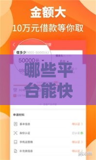 哪些平台能快速借到钱？这5个渠道靠谱又省心