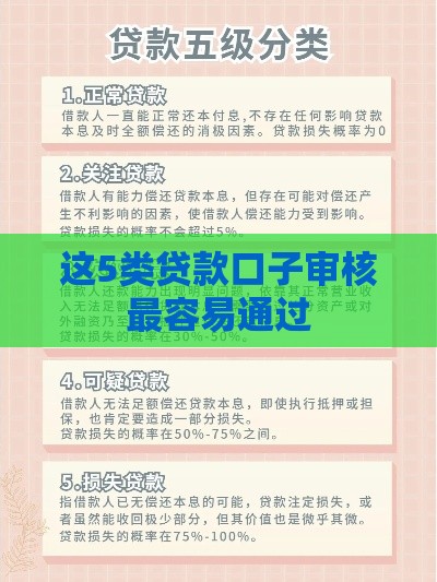 这5类贷款口子审核最容易通过