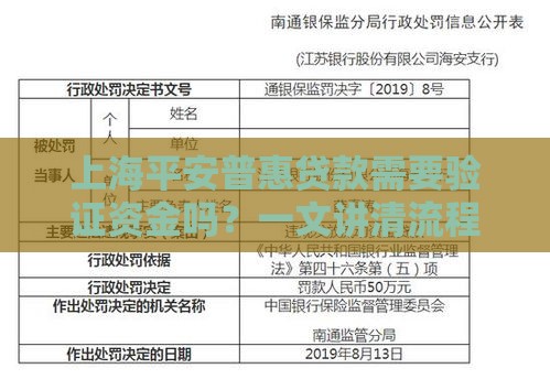 上海平安普惠贷款需要验证资金吗？一文讲清流程和避坑技巧