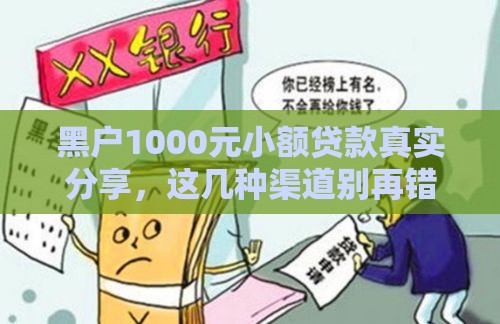 黑户1000元小额贷款真实分享，这几种渠道别再错过