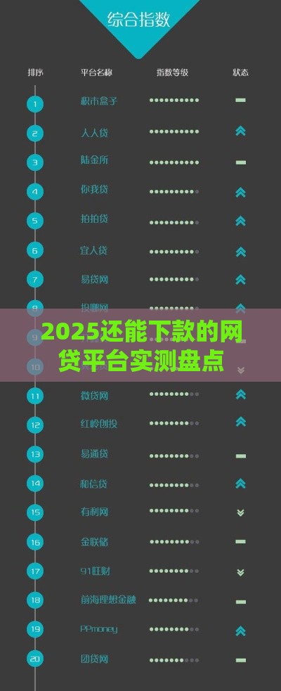 2025还能下款的网贷平台实测盘点