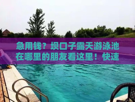 急用钱？坝口子露天游泳池在哪里的朋友看这里！快速到账攻略