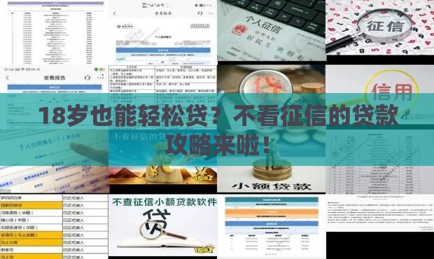 18岁也能轻松贷？不看征信的贷款攻略来啦！