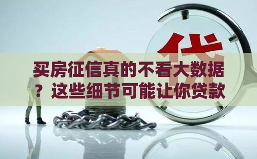 买房征信真的不看大数据？这些细节可能让你贷款被拒！