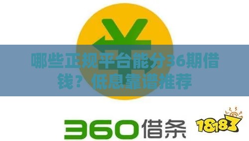 哪些正规平台能分36期借钱？低息靠谱推荐