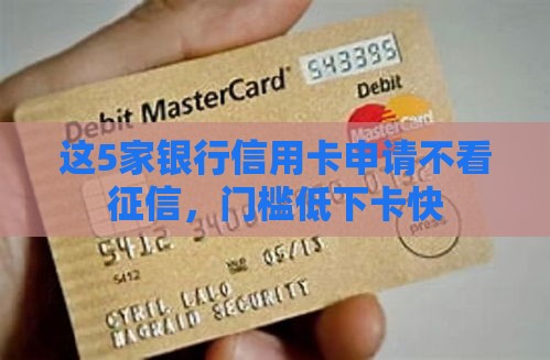 这5家银行信用卡申请不看征信，门槛低下卡快