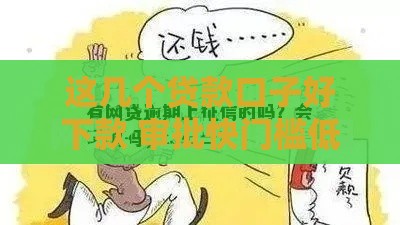 这几个贷款口子好下款 审批快门槛低