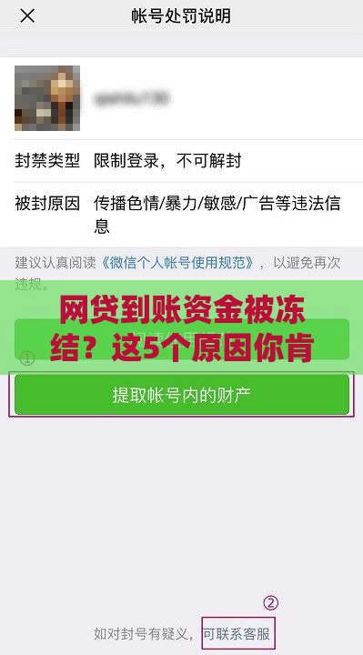 网贷到账资金被冻结？这5个原因你肯定想不到
