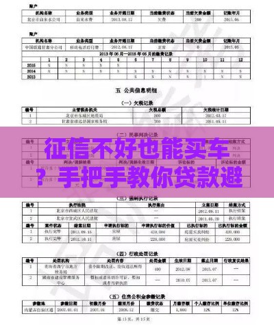 征信不好也能买车？手把手教你贷款避坑攻略！