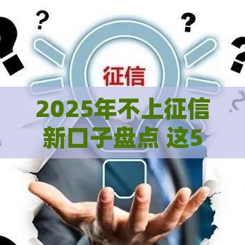 2025年不上征信新口子盘点 这5个渠道还能灵活周转