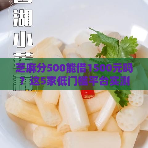 芝麻分500能借1500元吗？这5家低门槛平台实测可下款