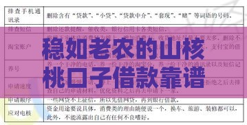 稳如老农的山核桃口子借款靠谱吗？3分钟看懂贷款攻略+避坑技巧