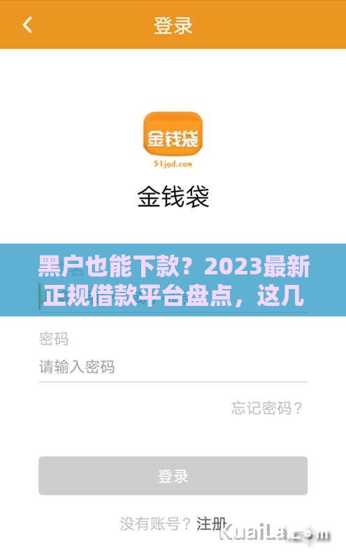 黑户也能下款？2023最新正规借款平台盘点，这几家审核快、门槛低